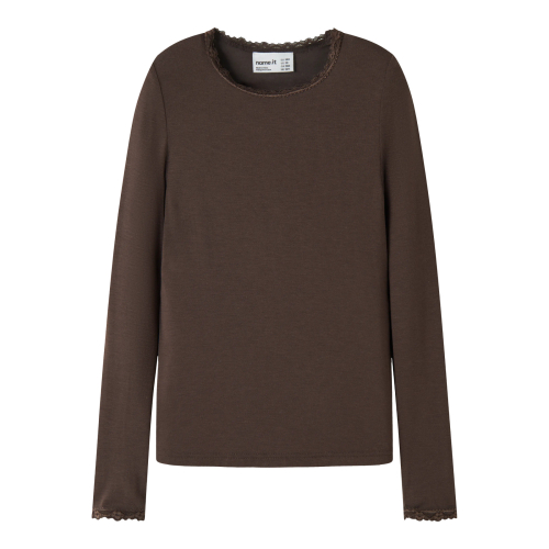 NAME IT Bluse Lola Chocolate Brown