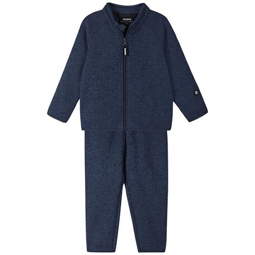 Reima Tahto Fleece-sæt Jeans Blue  Jeans blue-80 cm  Blå  80 cm  Drenge, Piger