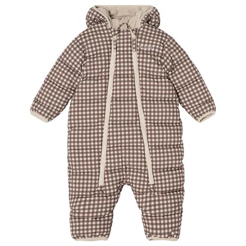 Kuling Bern Puffer-overalls Brown Gingham  Brown Gingham-74/80 cm  Brun  74/80 cm  Drenge, Piger