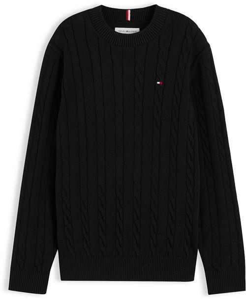 Tommy Hilfiger Kabelstrik Black  Black 7 Y  Sort  7 år  Drenge, Piger