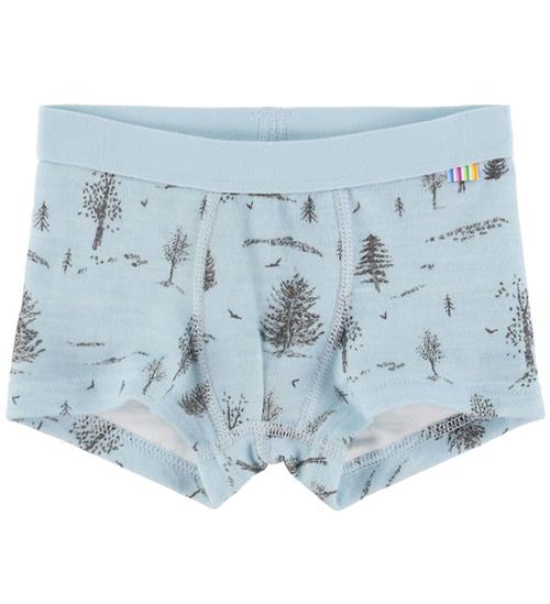 Joha Boxershorts - Uld - Blå m. Træer
