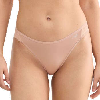 Sloggi Trusser 2P GO Blush High Leg Brief Beige polyamid X-Small Dame