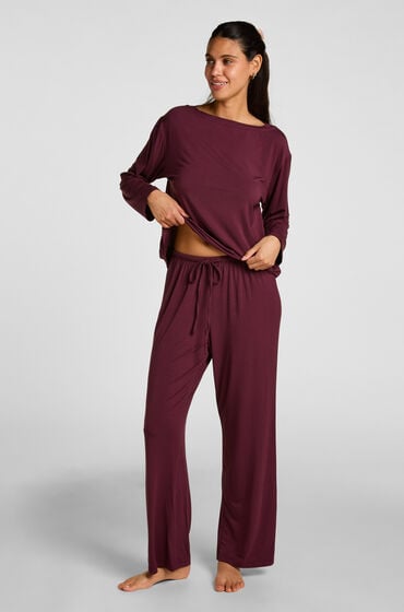Hunkemöller Langærmet jerseyjakke Essential Lilla