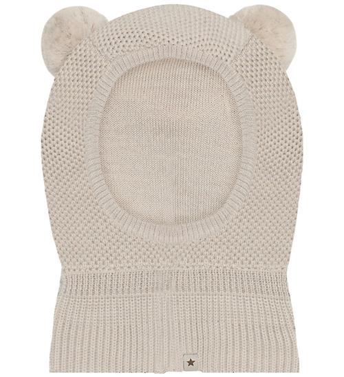 Huttelihut Elefanthue - Uld - 2-lags - Sand Melange m. Kvaste