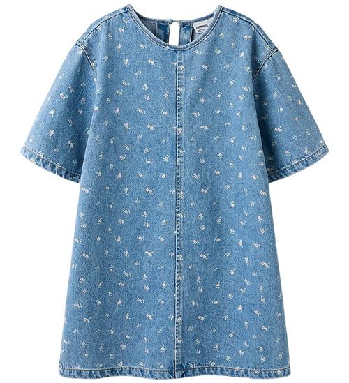 Name It Kjole - Denim - NkfPsilla - Light Blue Denim/FLOWER AOP