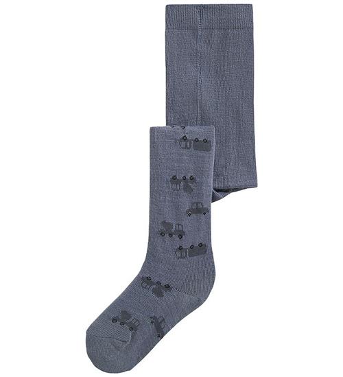 Name It Strømpebukser - Uld/Bomuld - NmmWak - Folkstone Gray/Mac