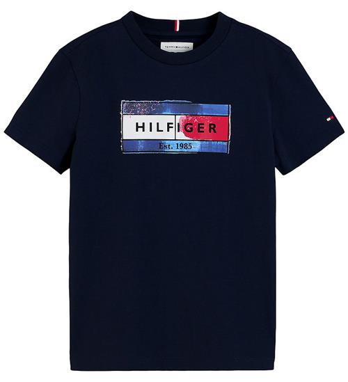 Tommy Hilfiger T-shirt - Dark Blue m. Print