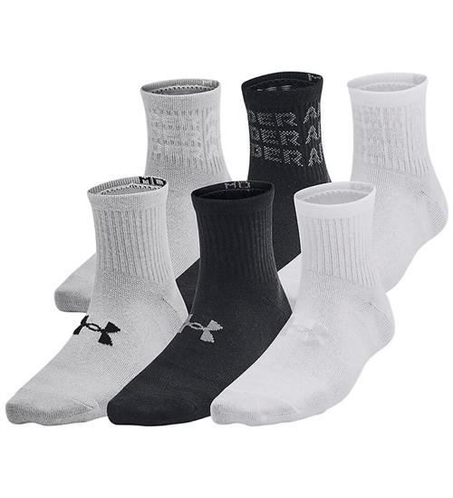 Under Armour Strømper - 6-pak - Essential Quarter - Sort/Hvid/Gr