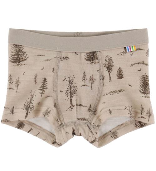 Joha Boxershorts - Uld/Viskose - Beige m. Træer
