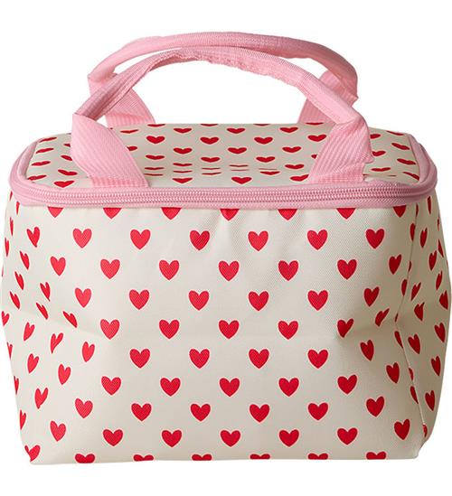 Rice Taske - Lille - Red Hearts/Cream