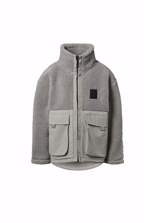 Molo Utha Fleece Jacket Grey Melange Grey Melange 128 cm  Grå  128 cm  Drenge