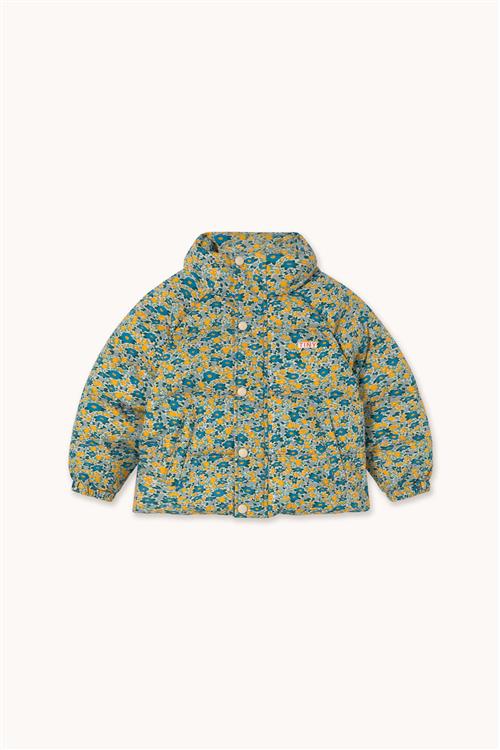 Tinycottons Flower Pattern Short Padded Jacket Multicolor-8y  Grøn  8 år  Piger