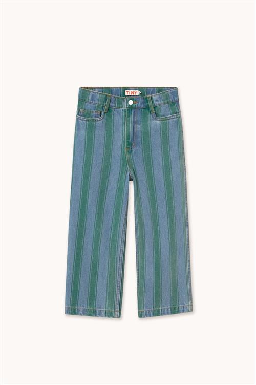 Tinycottons Retro Stripes Straight Denim Pant Denim Medium Wash -6y  Blå  6 år  Drenge, Piger