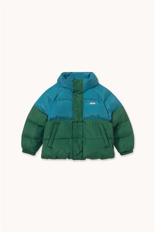 Tinycottons Color Block Short Padded Jacket Dark Cyan-8y  Grøn  8 år  Drenge, Piger
