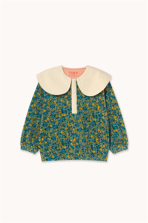 Tinycottons Flower Pattern Sweatshirt Dark Nude-6y  Grøn  6 år  Piger