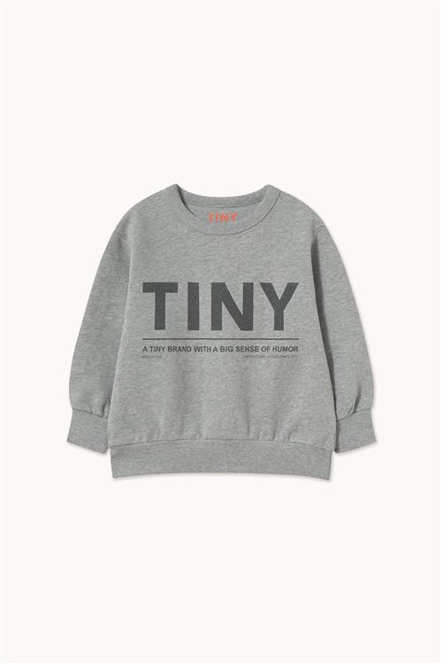Tinycottons Tiny Logo Sweatshirt Medium Grey Heather-6y  Grå  6 år  Drenge, Piger