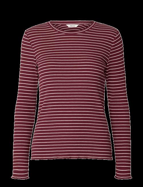 Selected | Slwanna Ls Crew Neck Tee Str Noos | S