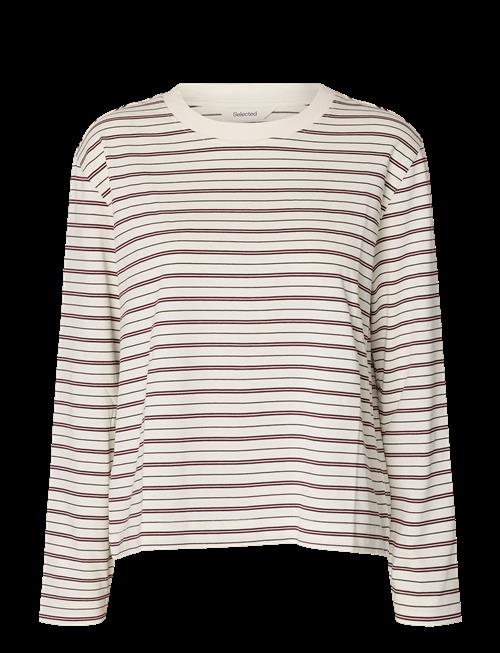 Selected | Slwessential Ls Striped Boxy Tee Noos | XS