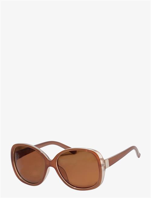 Pilgrim | Parker Oversized Retro Sunglasses Light Brown | ONE SIZE