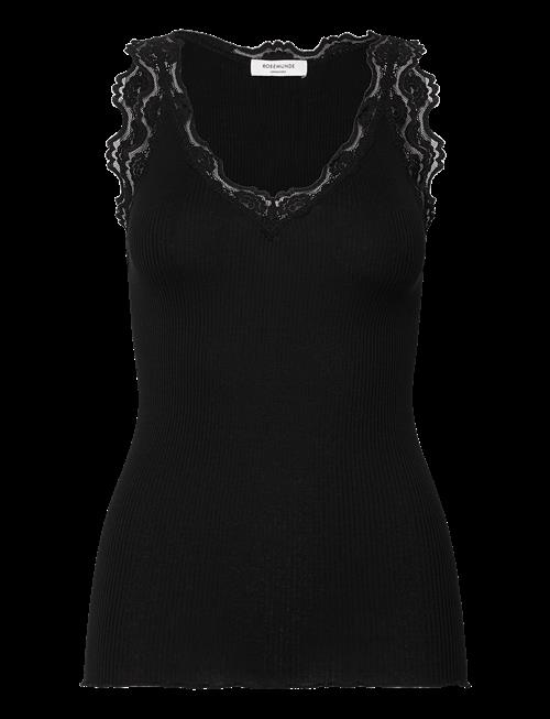 Rosemunde | Rwbeatha Silk Sl V-Neck Lace Top | M
