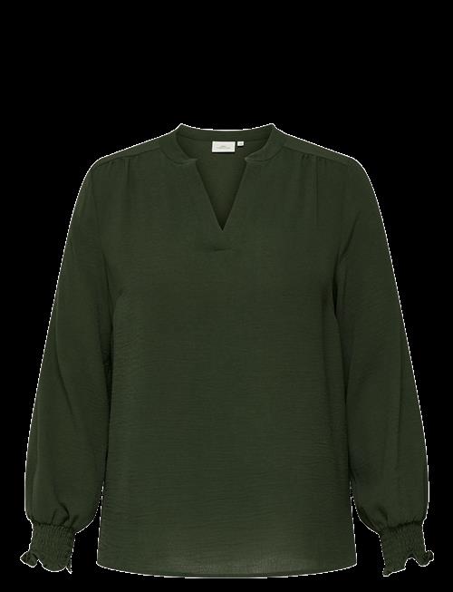 ONLY Carmakoma | Carmetta L/S V-Neck Top Wvn Noos | 50