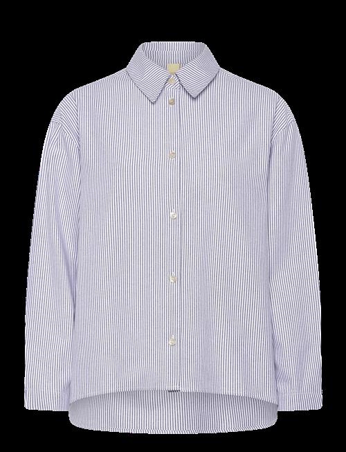 Brixtol Textiles | Stella Dark Navy White Stripe | XS