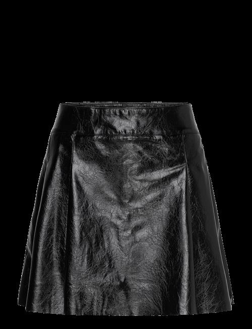 Mango | Leather-Effect Pleated Mini-Skirt | 34