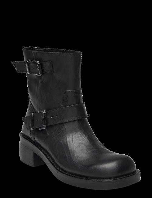 Bianco | Biaharper Mid Calf Biker Boot Pull Up Leather | 38