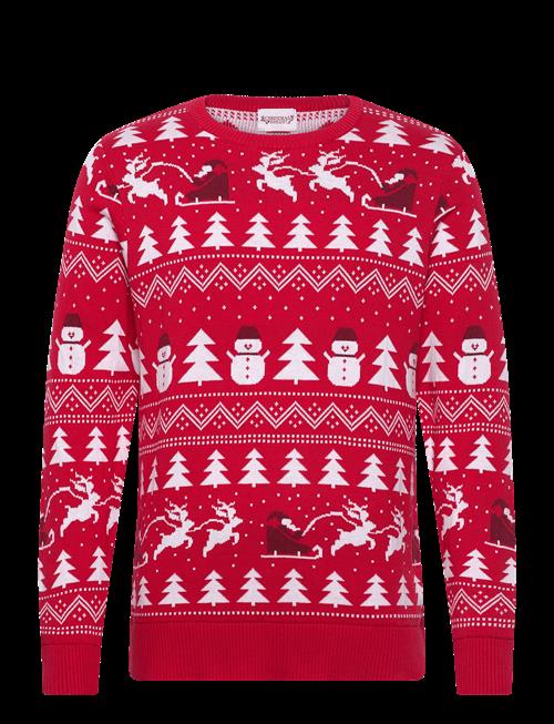 Happy Seasons | Den Stilede Julesweater Rød | L