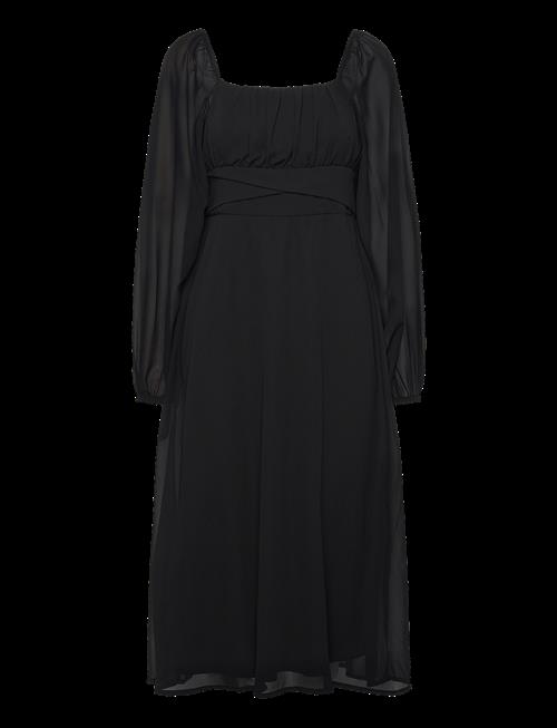 Bubbleroom | Brenna Square Neck L/S Midi Georgette Dress | 34