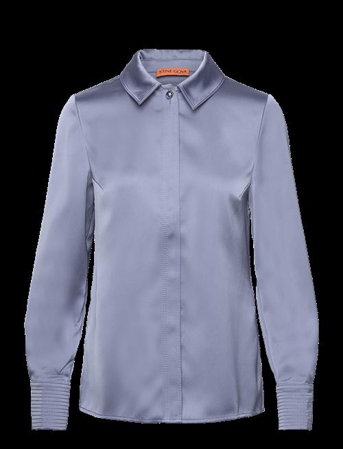 STINE GOYA | Collared Fitted Shirt, 2261 Satin | M
