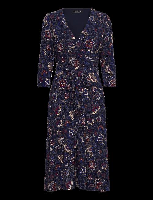 Lauren Ralph Lauren | Floral Surplice Stretch Jersey Dress | 34