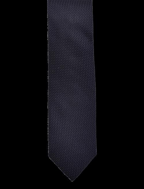 AN IVY | Dark Navy Grenadine Silk Tie | ONE SIZE