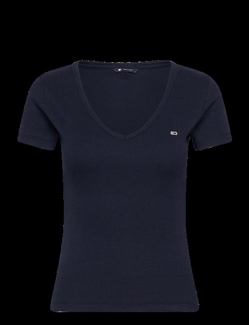 Tommy Jeans | Tjw Slim Essential Rib V Ss | XXS