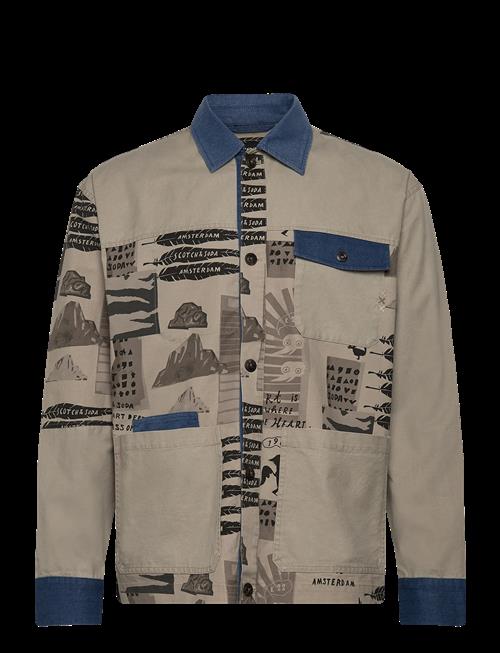 Scotch & Soda | Printed & Washed Colour Block Worker Jacket | L
