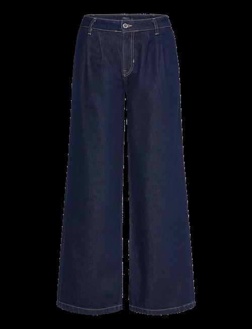 Mango | Rinse-Wash Wide Leg Jeans With Pleats | 36