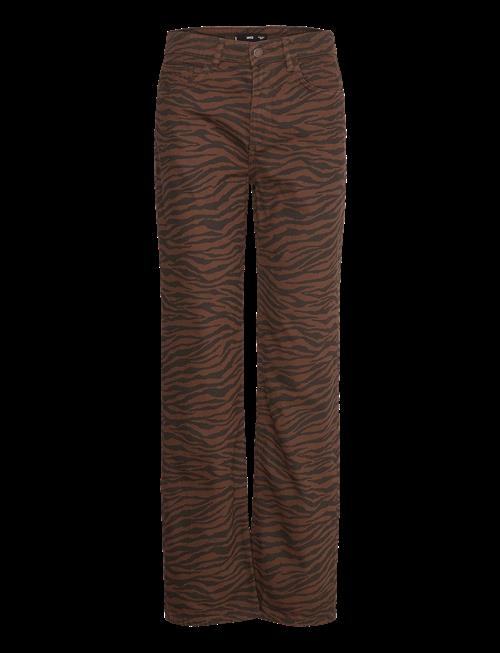 Mango | Zebra-Print Straight-Fit Jeans | 36