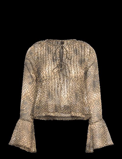 Mango | Puffed-Sleeve Printed Shirt | S