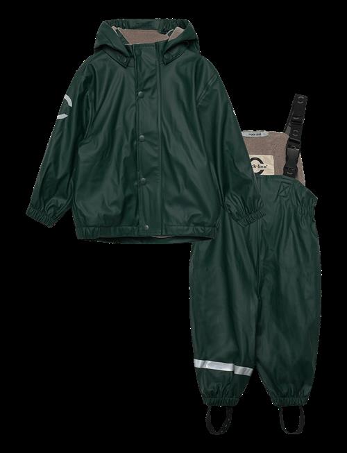 mikk-line | Pu Rain Set W. Fleece/Susp. 104 | 74