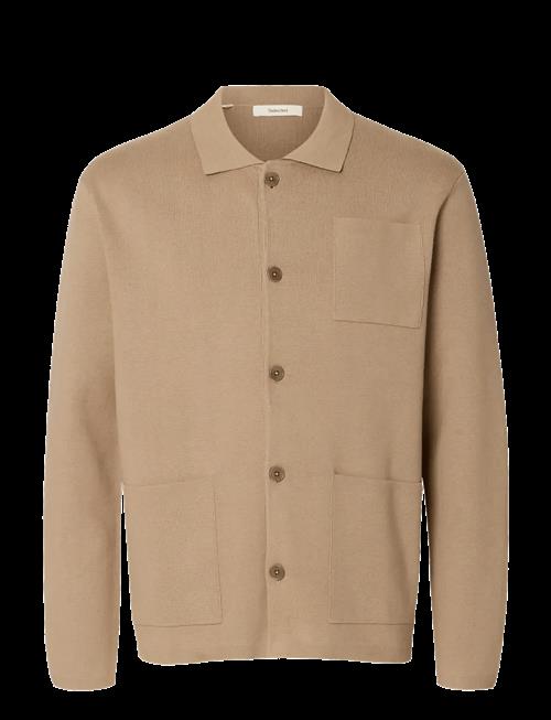 Selected | Slhmike Light Ls Knit Relaxed Polo Cardi | L