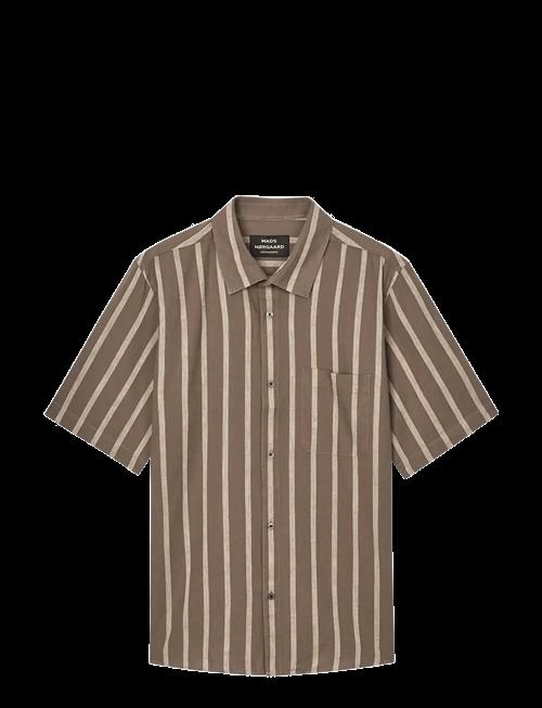 Mads Nørgaard | Cotton Linen Victor Stripe Shirt Ss | XL