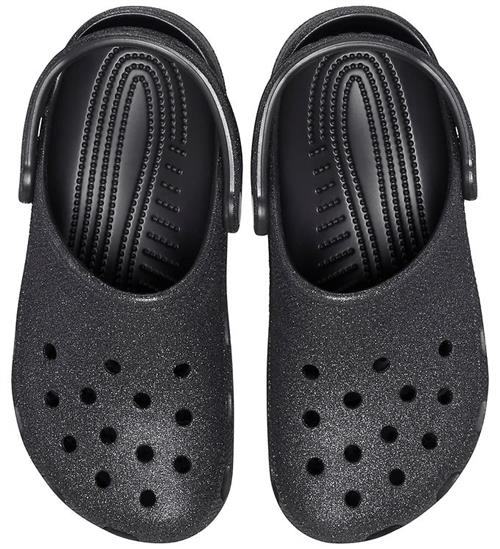 Crocs Sandaler - Classic Glitter Clog - Black Glitter