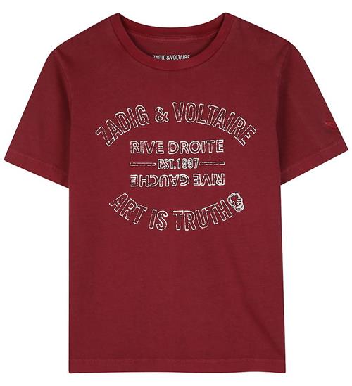 Zadig & Voltaire T-shirt - Crimson m. Hvid