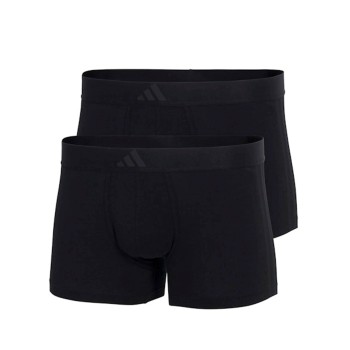 adidas 2P Active Flex Cotton 3 Stripes Low Rise Trunk Sort bomuld Medium Herre