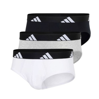 adidas 3P Active Flex Cotton Brief 314 Hvid/Grå bomuld Medium Herre