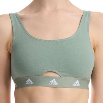 adidas BH Scoop Bralette Grøn bomuld Large Dame