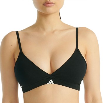 adidas BH Sport Active 3 Stripes Triangle Bralette Sort bomuld X-Large Dame