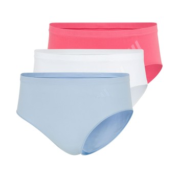 adidas Trusser 3P Sport Active Seamless Hipster Blå/Rosa polyamid X-Small Dame