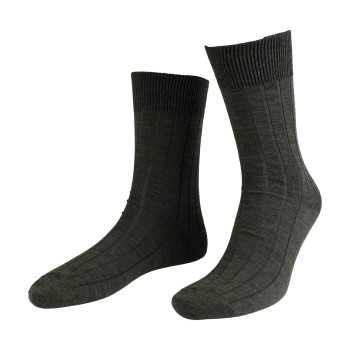 Amanda Christensen Strømper Grade Wide Rib Ankle Socks Oliven Str 47/50