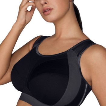 Anita BH Active Extreme Control Plus Sports Bra Sort/Grå F 85 Dame